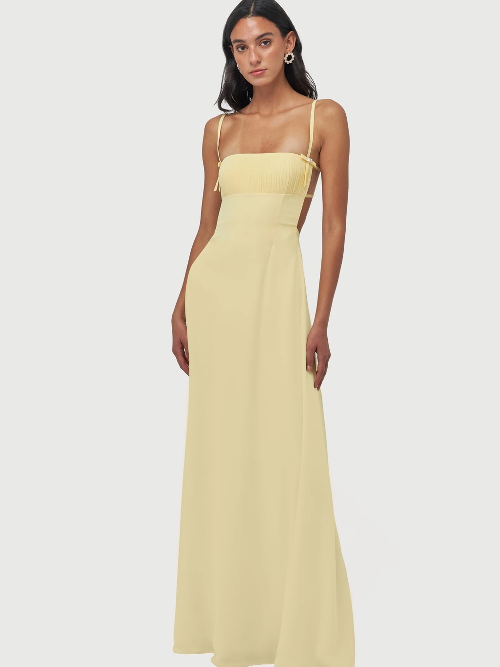 Nafsika Skourti The Summer Pale Yellow Dtess